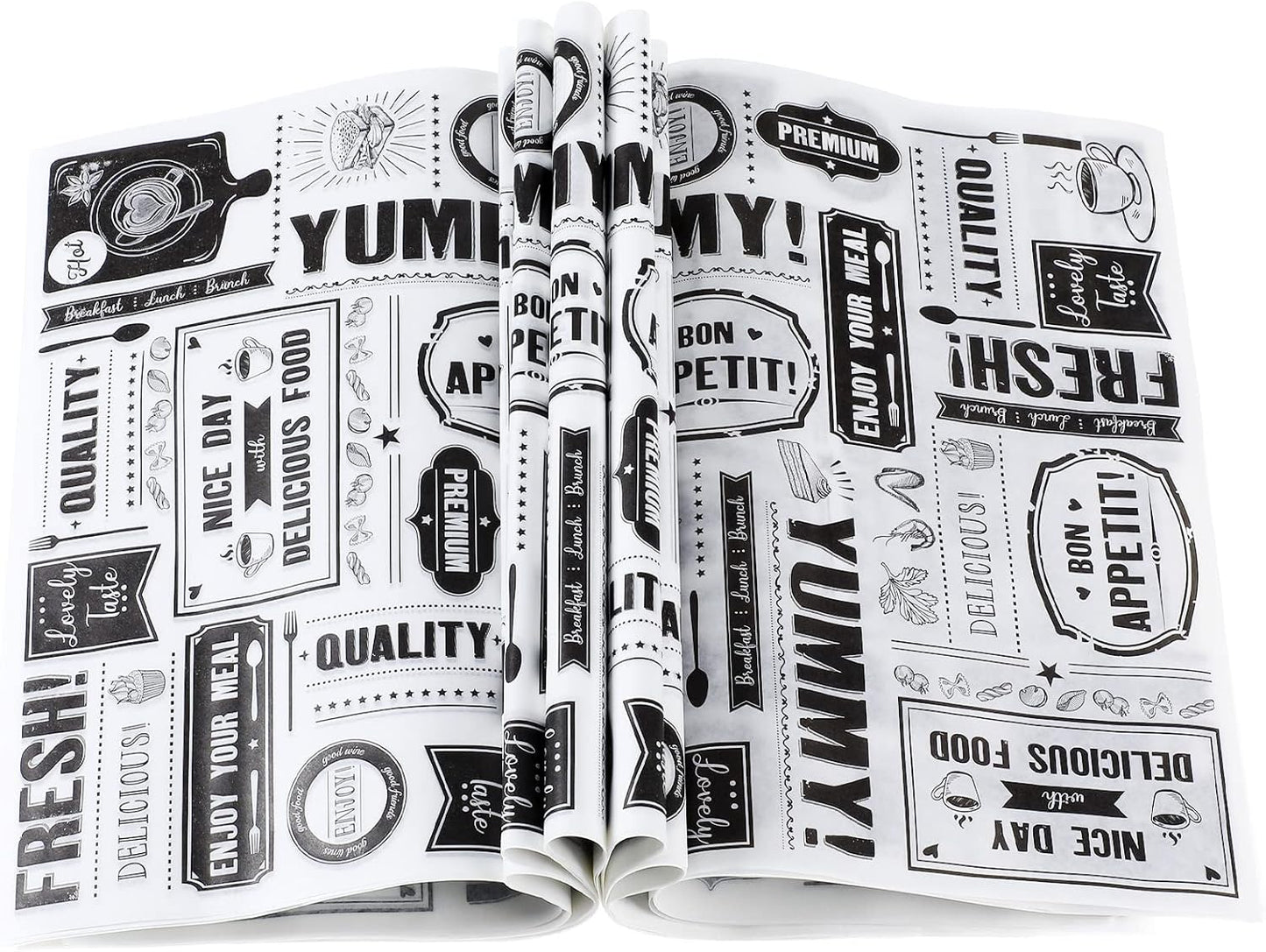 Chinco 1000 Pieces Newsprint Wax Paper Sheets for Food Wrap