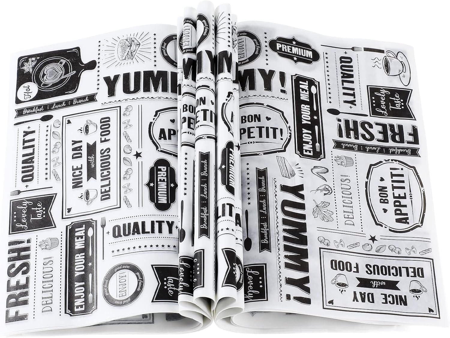 Chinco 1000 Pieces Newsprint Wax Paper Sheets for Food Wrap