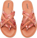 Veittes Women's Flat Sandals - Casual Criss Cross Summer Shoes