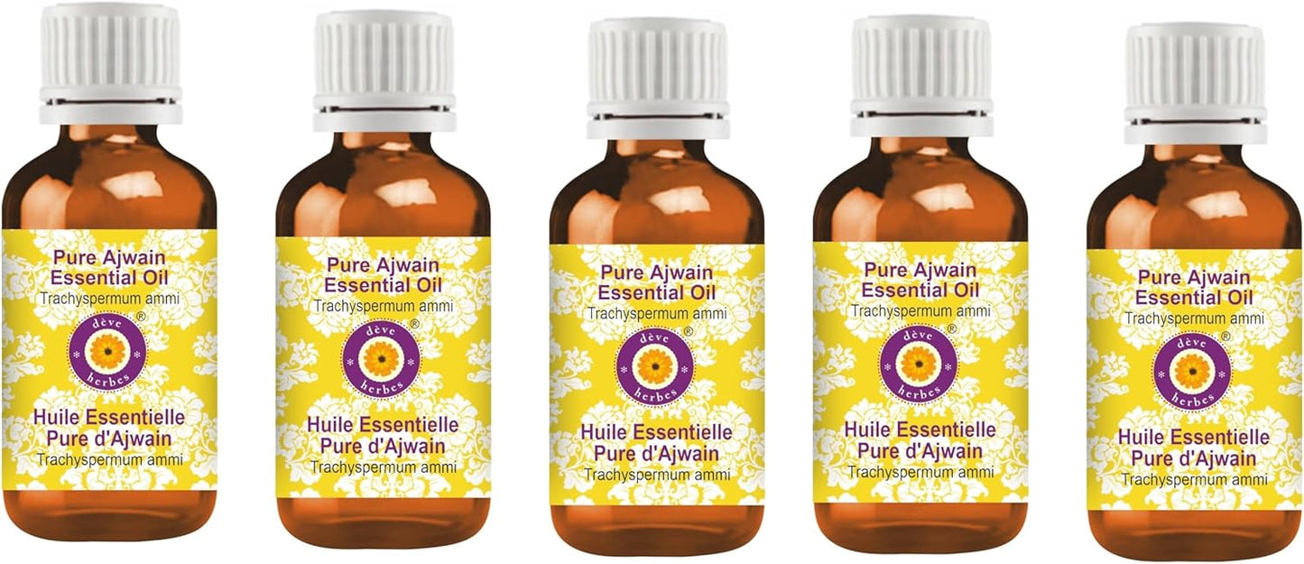 Deve Herbes Pure Ajwain Essential Oil for Skin and Hair Care