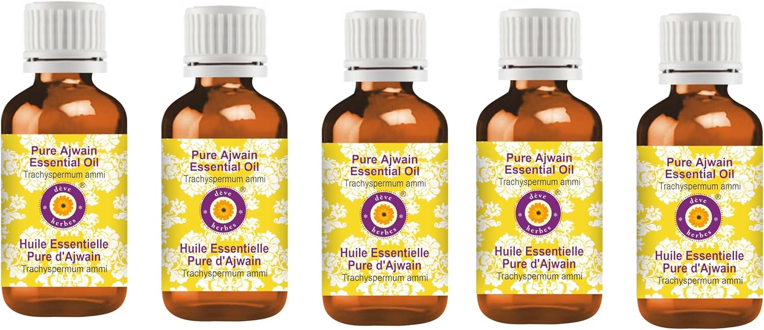 Deve Herbes Pure Ajwain Essential Oil for Skin and Hair Care
