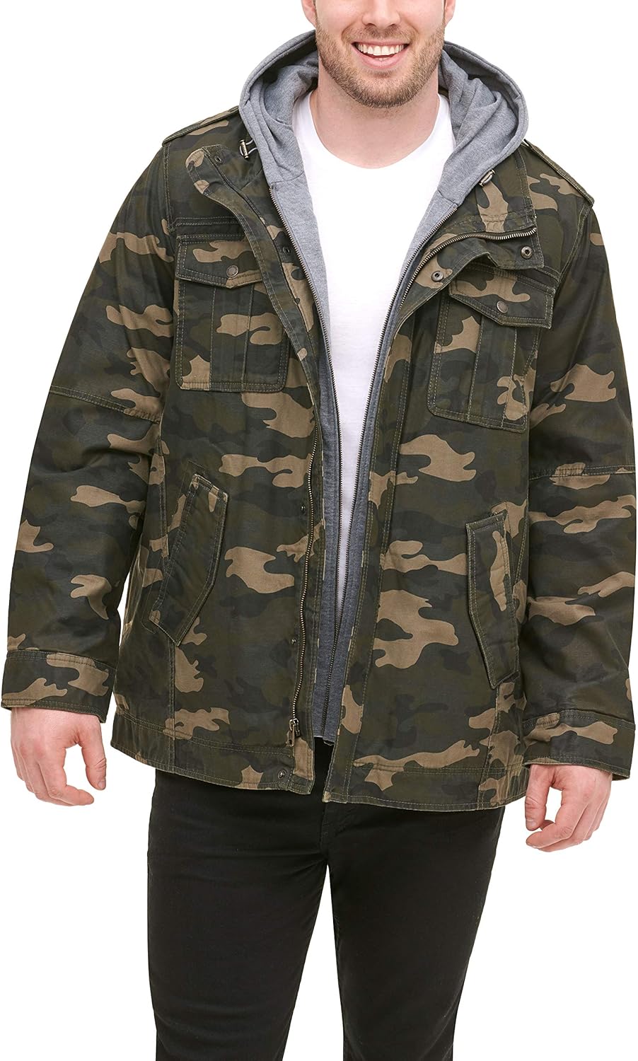Levi's Men's Washed Cotton Hooded Military Jacket Review
