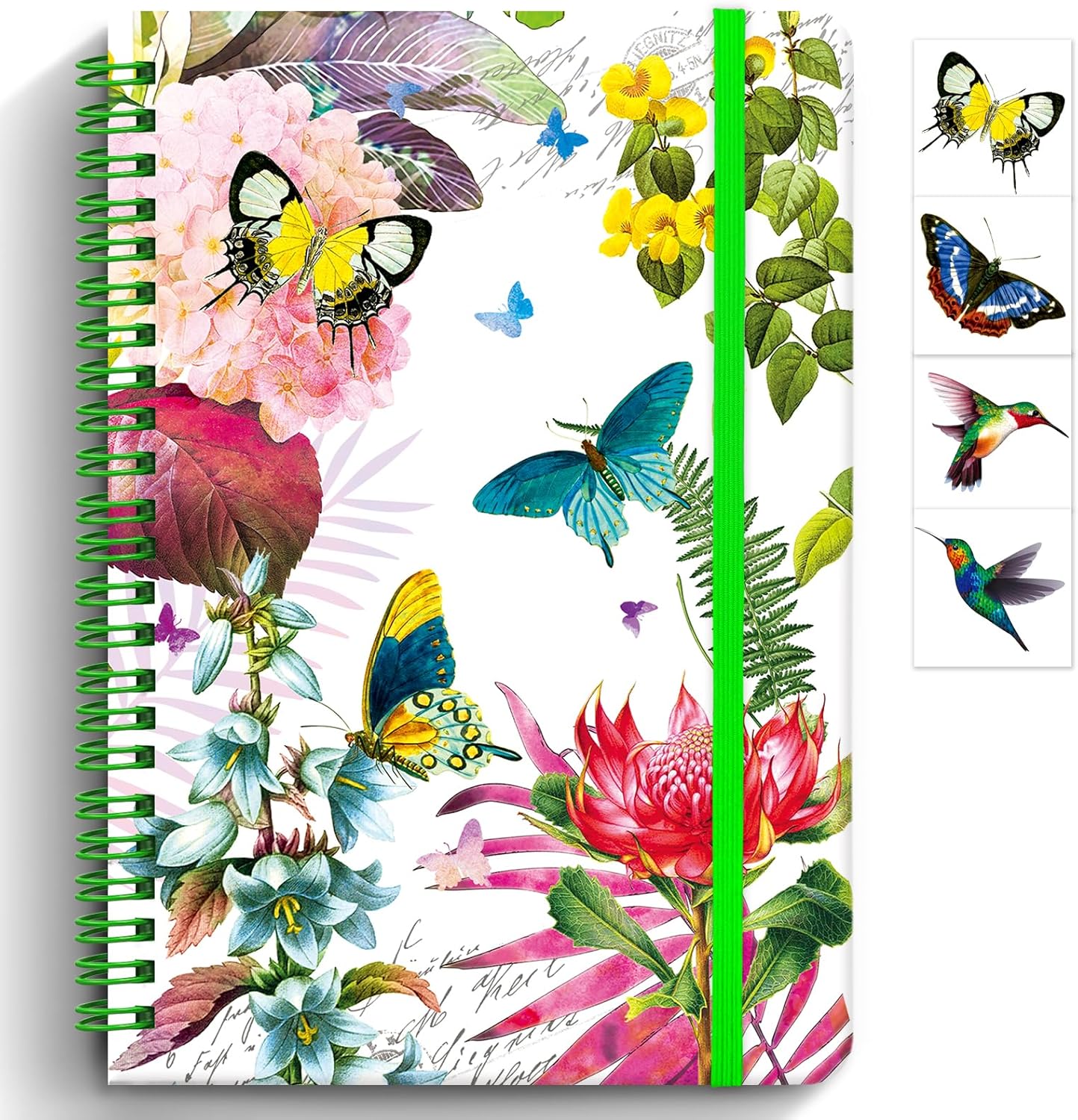 Charming Butterfly Diary - 160 Pages, A5 Spiral Notebook