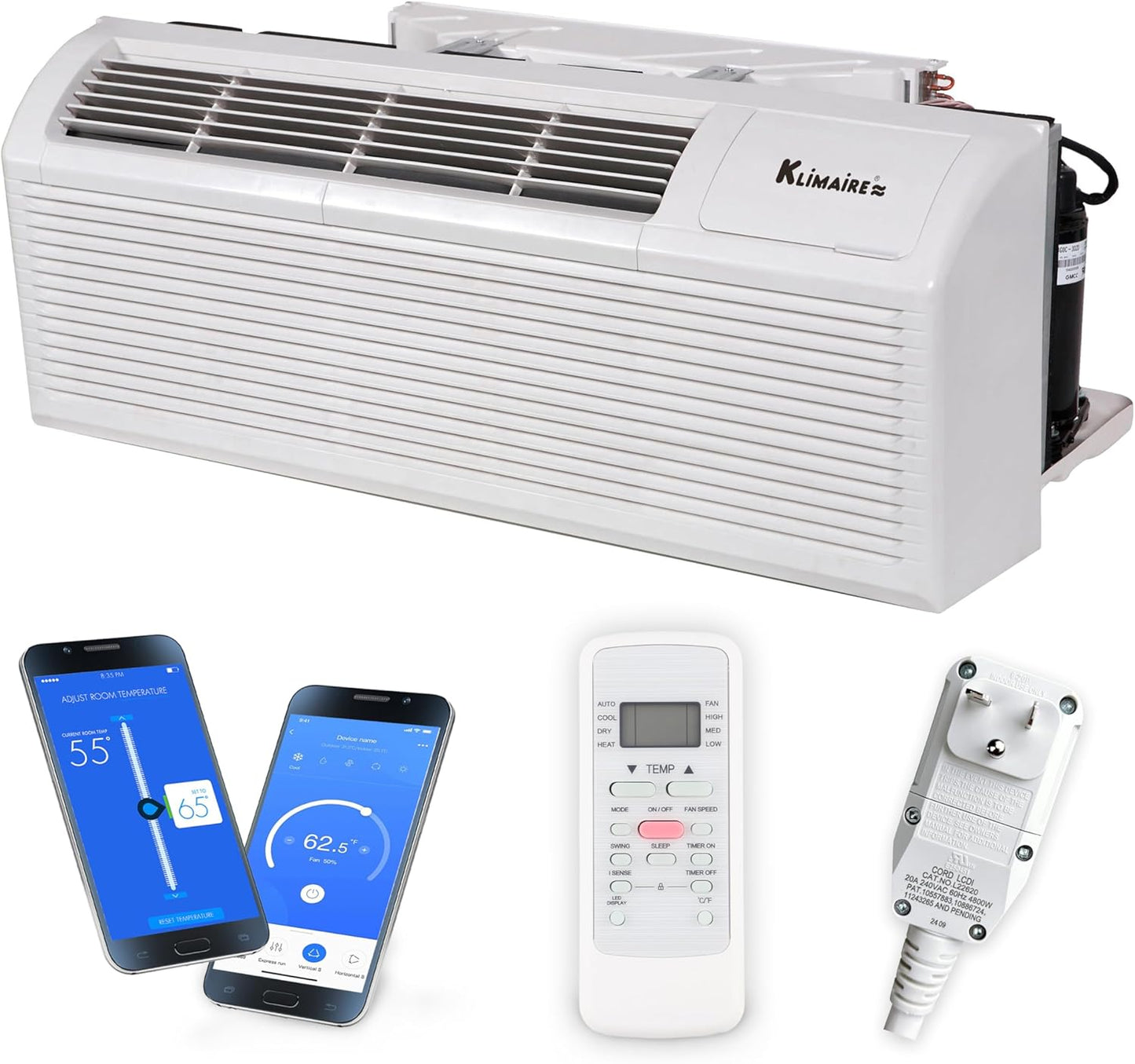 Klimaire 15,000 BTU PTAC Heat Pump A/C - Remote Control