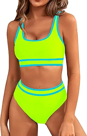 BMJL Women's High Waisted Bikini Sets for Sporty Summer Fun