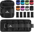 Adjustable Ankle Weights 1-12 lbs Pair - Removable Sandbag System