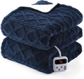 Electric Blanket Twin Size Sherpa Heated Blanket - Fast Warmth