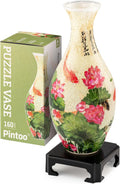 Pintoo 3D Puzzle Vase Translucent Carp with Lotus - Unique Flower Vase