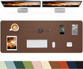 Extra Large Desk Mat Leather Desk Pad Protector 55in x 17in - Spacious