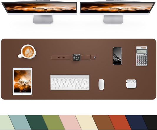 CEBOWA Brown 55x17 Waterproof Desk Protector