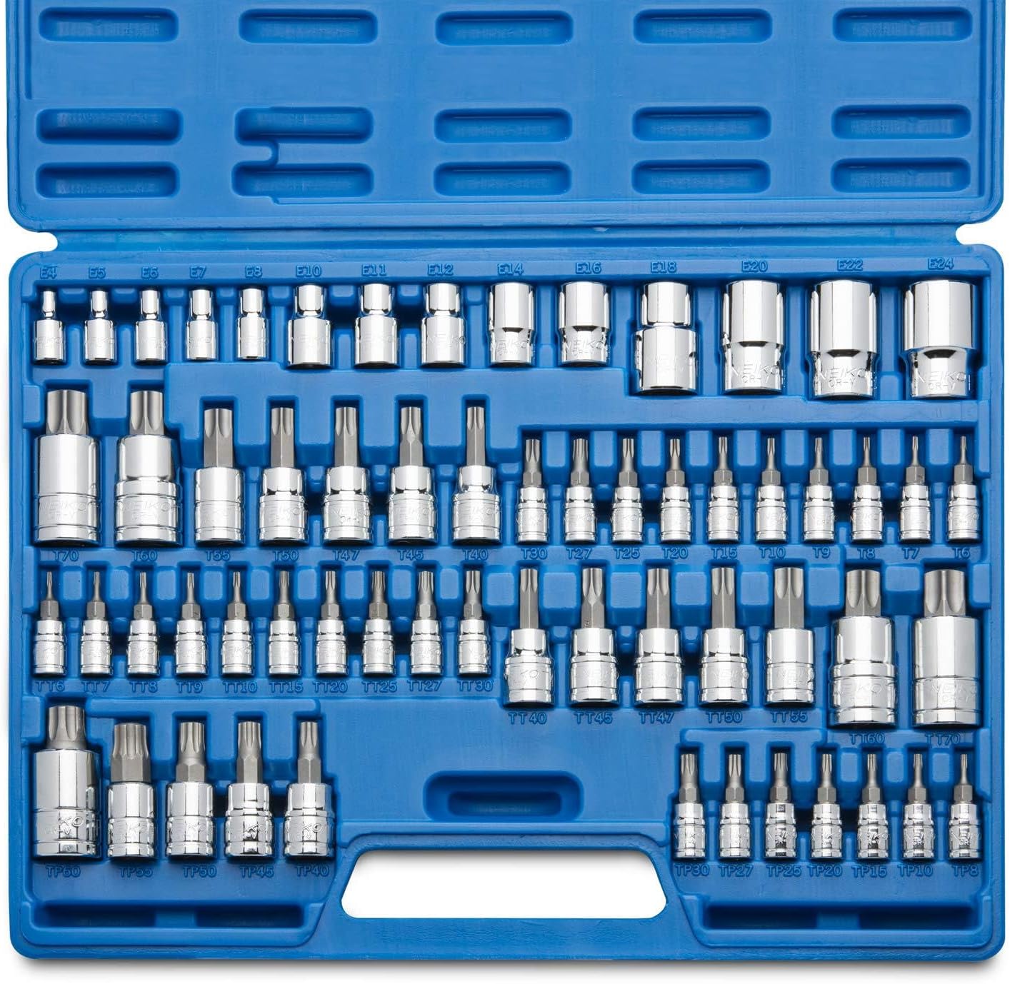 Master Torx Bit Socket Set with Supreme Torque Output, 60 Pieces