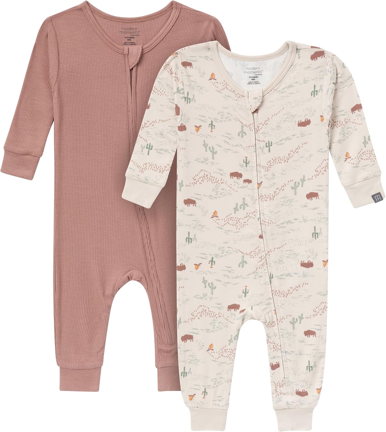 Modern Moments Viscose 2-Pack Footless Pajamas for Babies