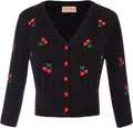 Belle Poque Long Sleeve Cropped Cardigan Sweater - Versatile Layering