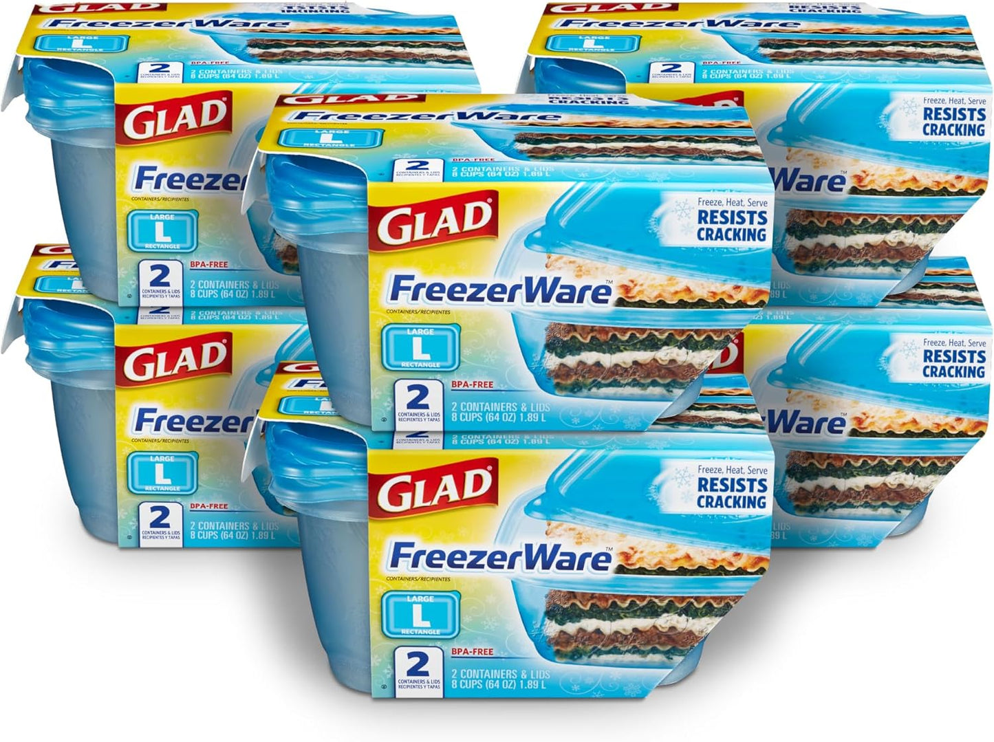 Gladware Freezerware Food Storage Containers for Freshness