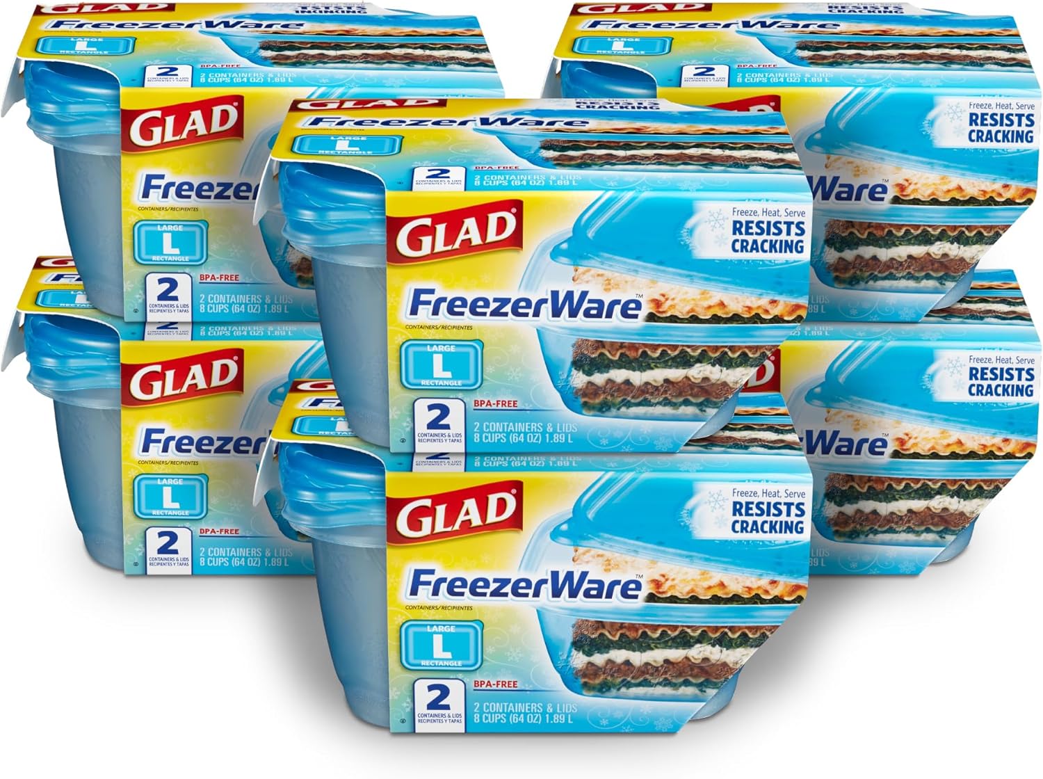Gladware Freezerware Food Storage Containers for Freshness