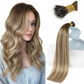 Sunny Hair Nano Loop Hair Extensions Brown Balayage 14in - Natural