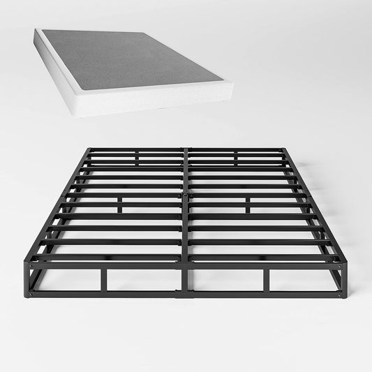 Queen Box Spring 5 Inch High Profile Strong Metal Frame Foundation