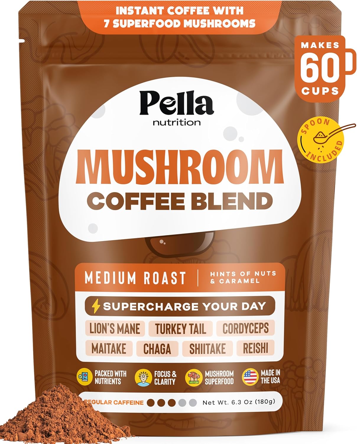 Organic Mushroom Instant Coffee - 7 Superfoods