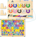 2 in 1 Magnetic Color and Number Maze Alphabet Maze - Montessori