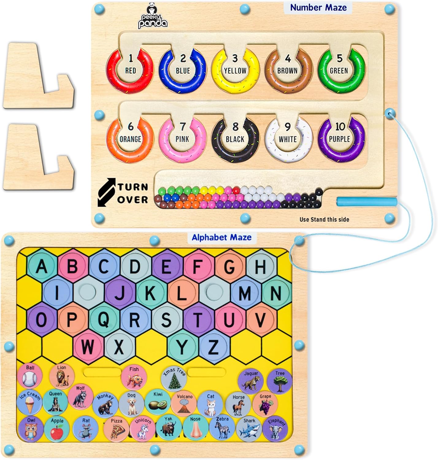 Peeky Panda Magnetic Color Maze - Montessori Learning Toy