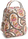 Premium Cotton Lunch Bag in Blooming Paisley for Stylish Meals
