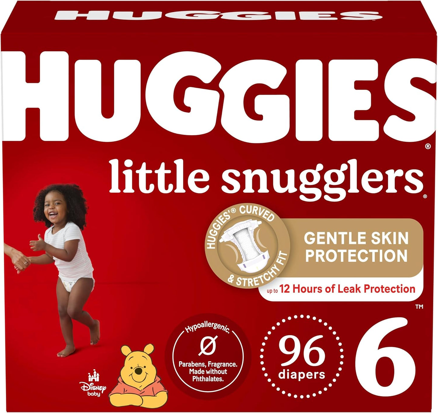 HUGGIES Size 6 Baby Diapers 96ct: Superior Skin Protection