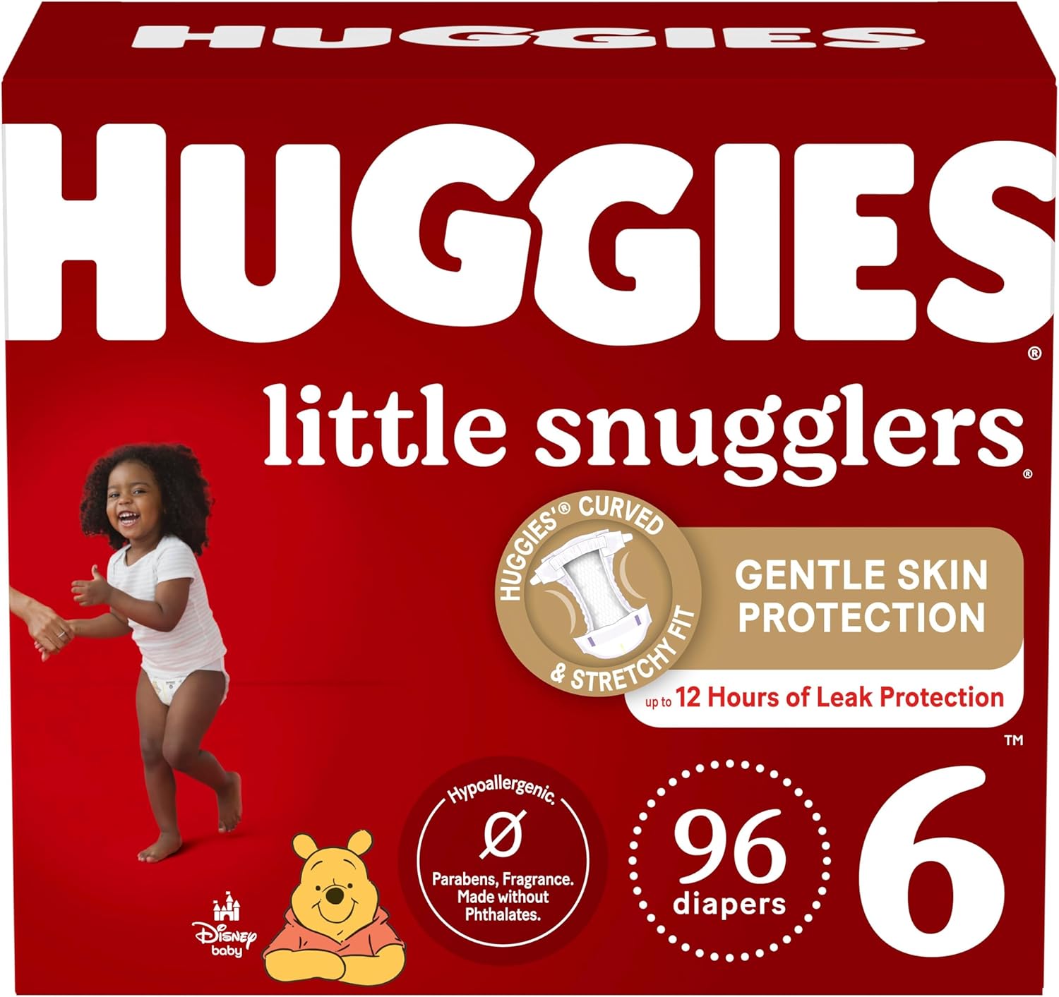 HUGGIES Size 6 Baby Diapers 96ct: Superior Skin Protection