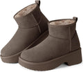 Winter Ankle Boots Women Platform Suede Snow Booties - Warm, Anti-Slip