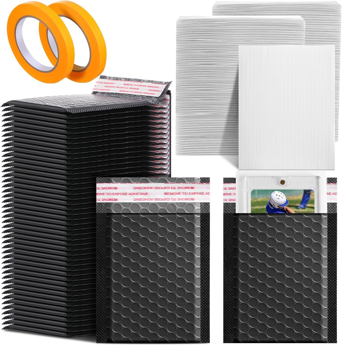 302 Pcs Trading Card Shipping Protector Set for Safe Mailing