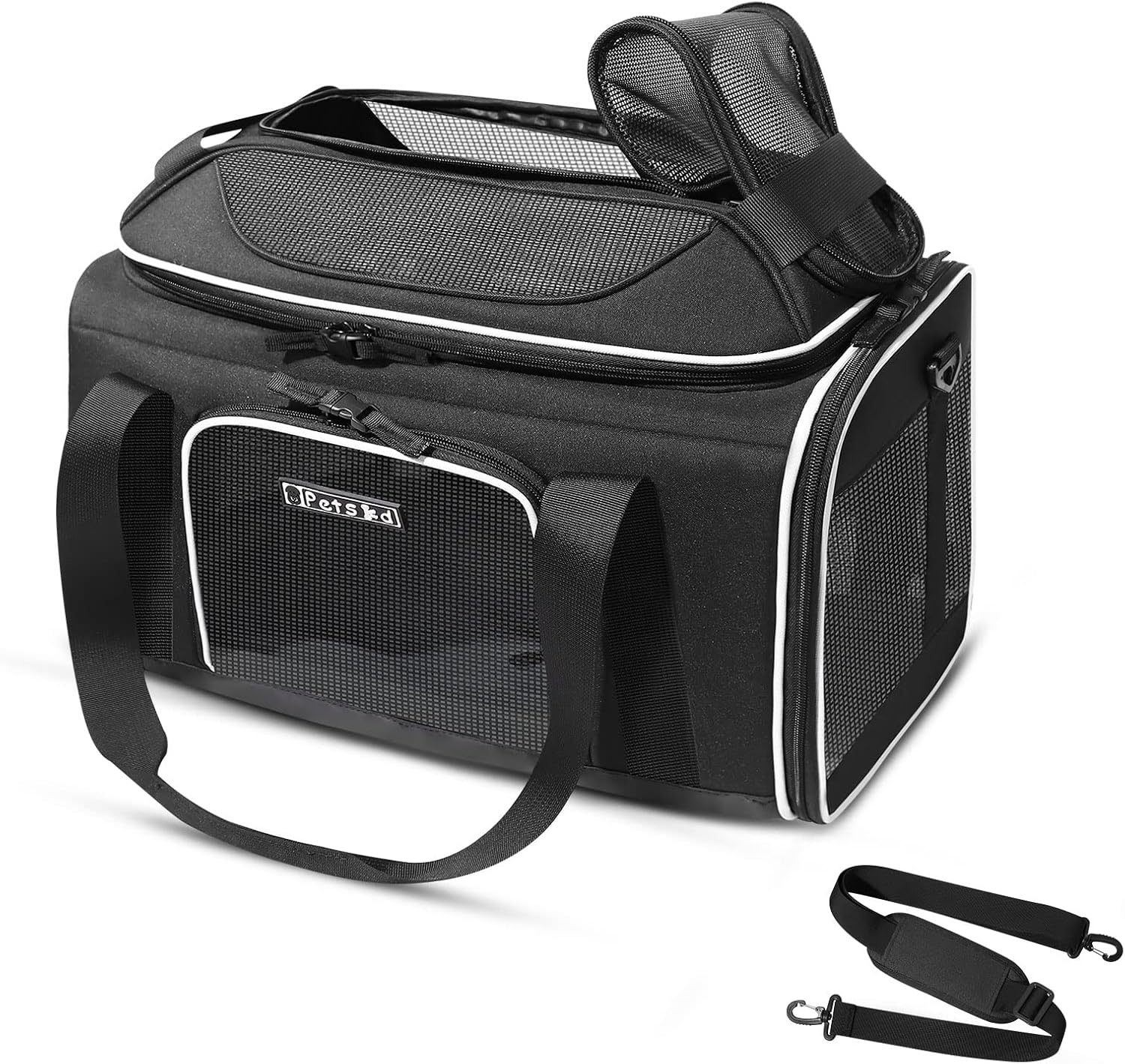 Petskd Top-Expandable Pet Carrier for Small Cats and Dogs