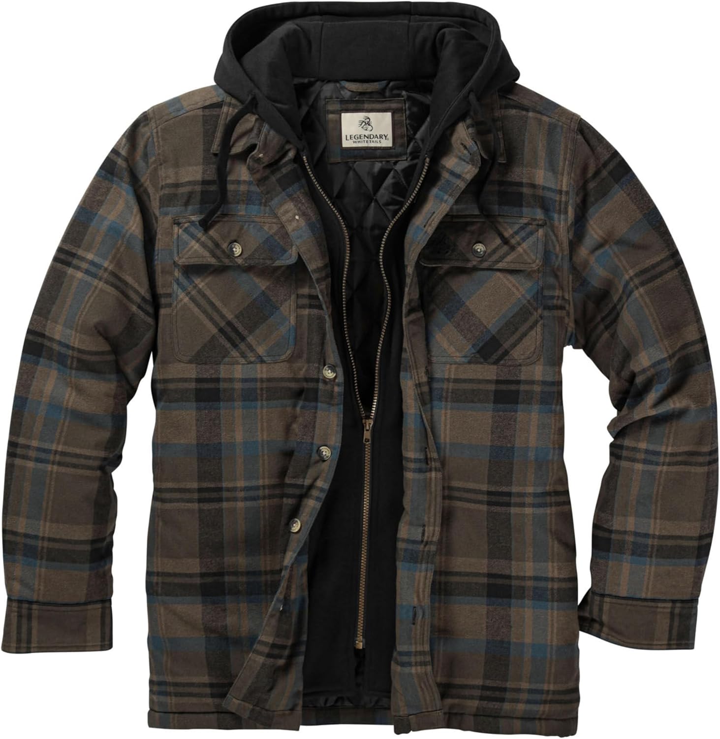 Legendary Whitetails Men's Plaid Flannel Shirt Jacket for Comfort