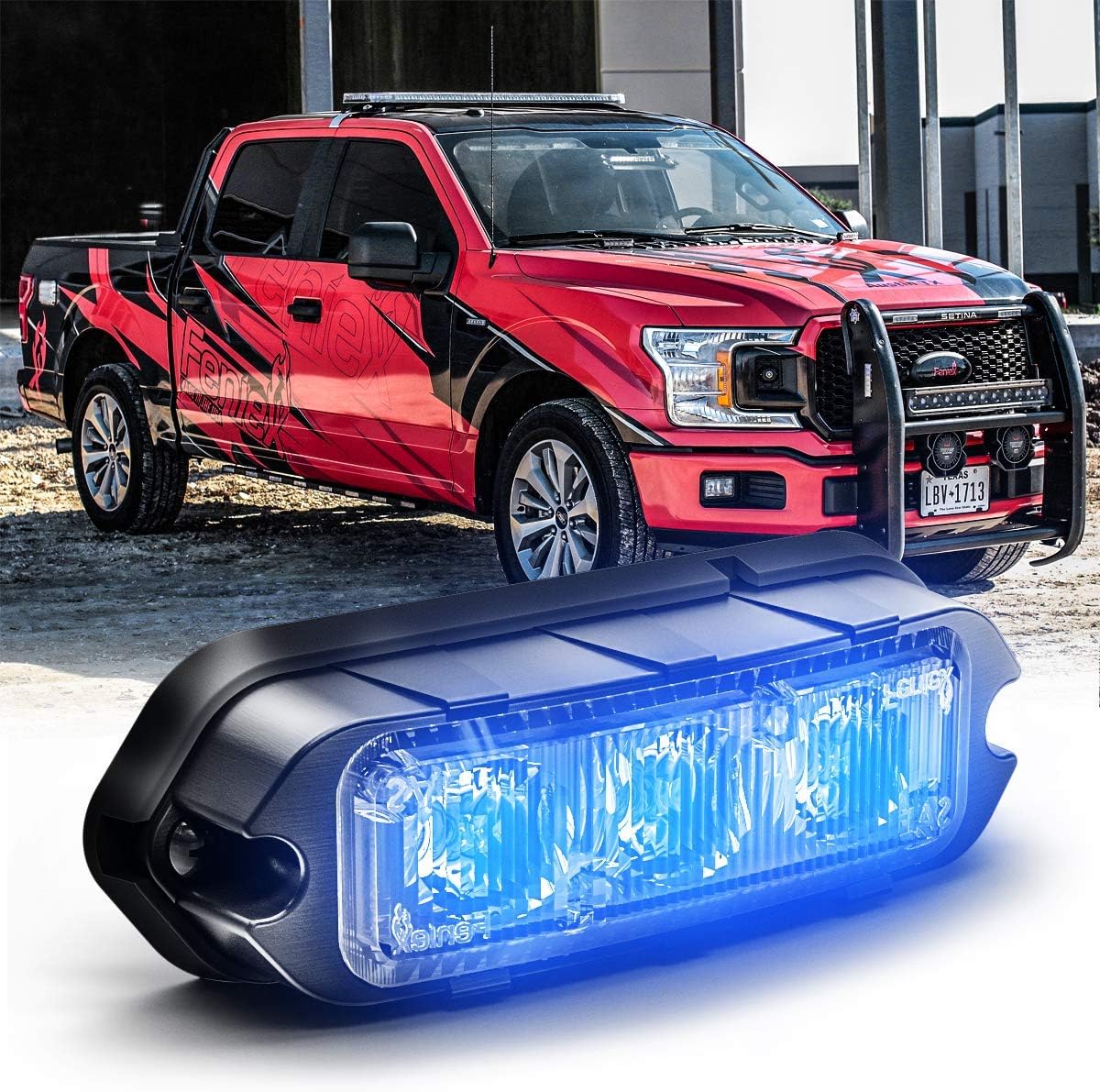 Feniex T3 Perimeter Mount LED Light - Blue with 14 Flash Patterns
