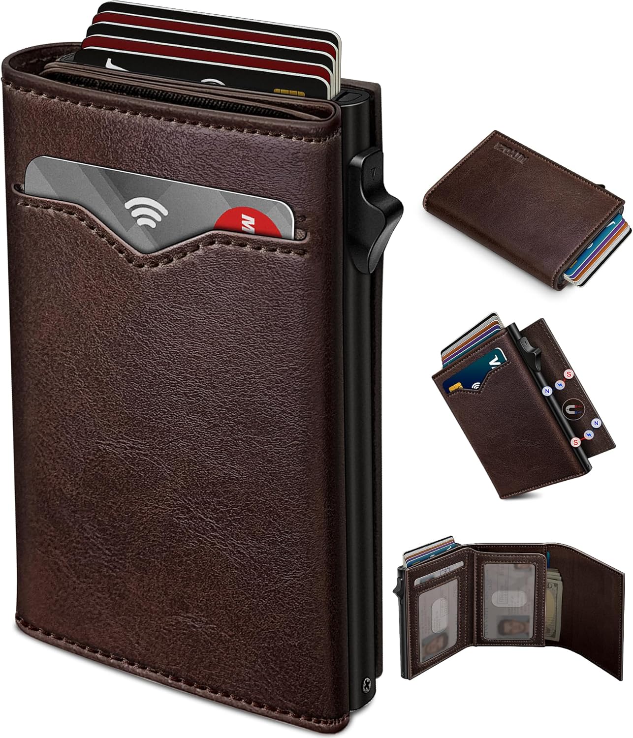 Smart Slim Wallet for Men with RFID Blocking and Gift Box