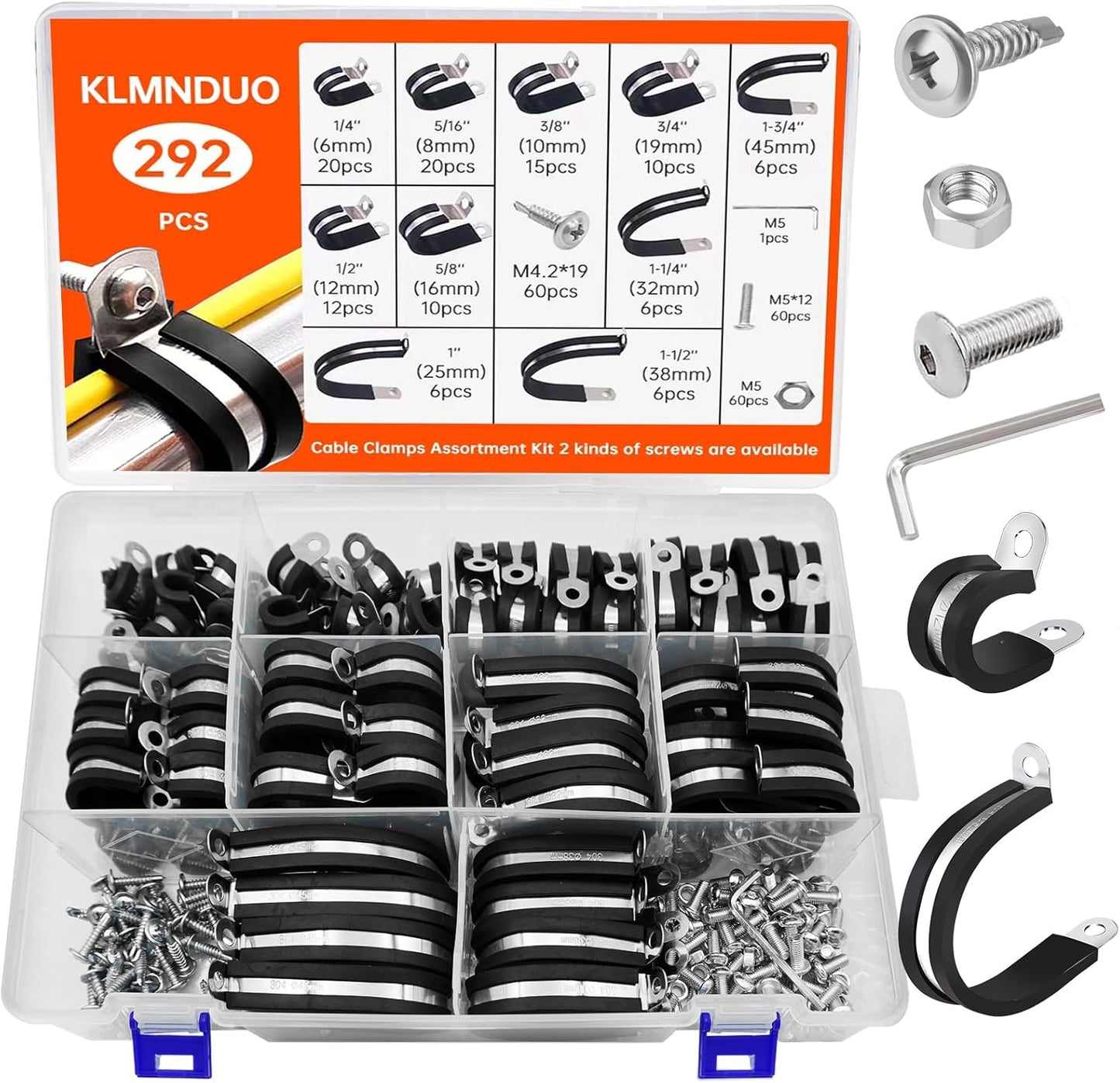 Stainless Steel Cable Clamps Kit - Secure Wires Hassle-Free!