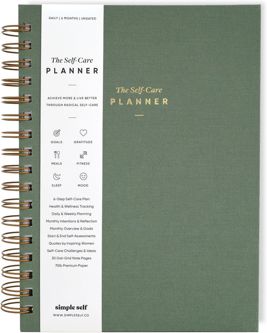 The Self-Care Planner - Undated 6 Month Life Planner for Wellness