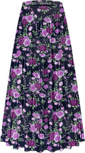 Chiffon High Waist Tiered Floral Maxi Skirt for Bohemian Style