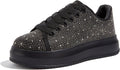 LUCKY STEP Rhinestone Platform Sneakers for Women - Sparkly Comfort is