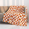 LOMAO Flannel Throw Blanket with Checkerboard Grid Pattern - Cozy