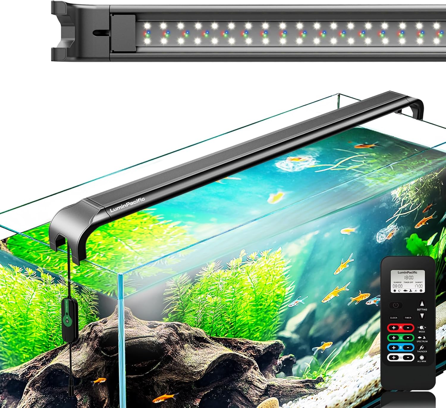 LED Aquarium Light with Remote Control for Freshwater Tanks