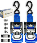 Retractable Ratchet Straps 1 7/8 in x 4 ft Transom Tie Downs - Durable