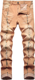 DANT BULUN Men's Ripped Distressed Slim Fit Straight Leg (Style B5S2)