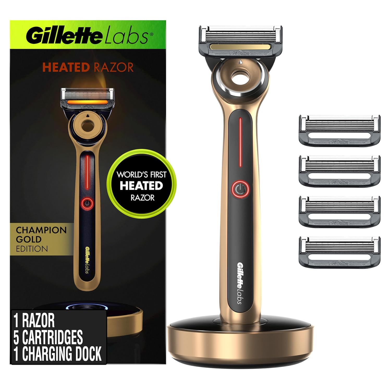 Gillette Labs Heated Razor Gold Edition for Ultimate Comfort