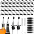 96-Pack Stainless Steel Pour Spouts for Liquor and Oil Use