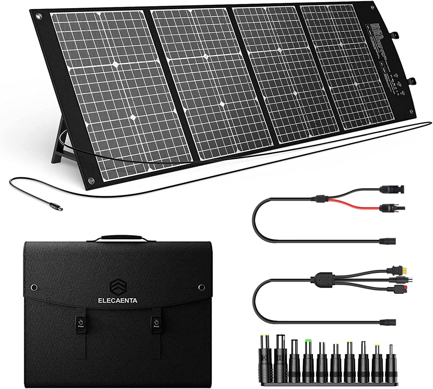 Efficient ELECAENTA 120W Solar Panel - 45W PD USB C/DC/QC