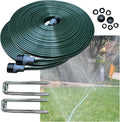 Watoo 2025 Sprinkler & Soaker Hose for Yard - 100 FT Flat Hose
