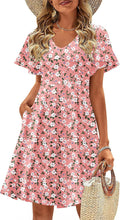 Zeagoo Womens Summer Swing Floral Ruffle Mini Dress - Comfortable Fit