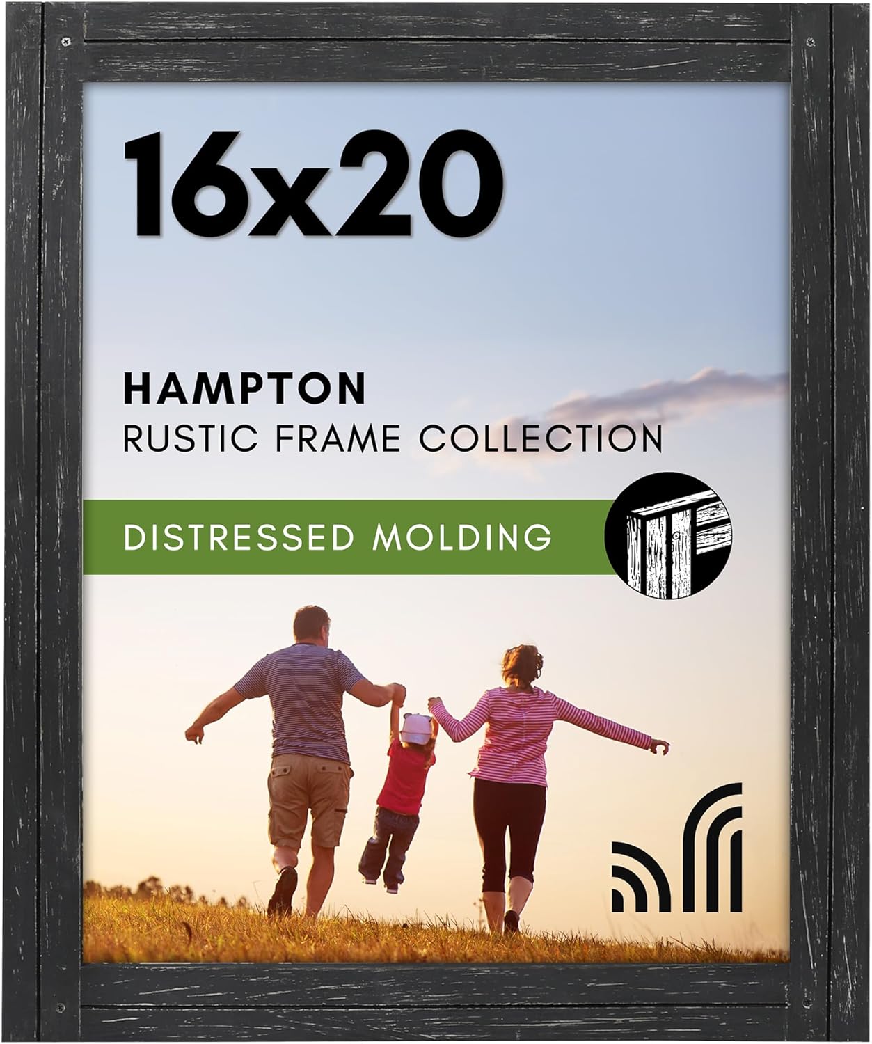 16x20 Charcoal Black Picture Frame for Vertical or Horizontal Display