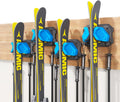 Ski & Snowboard Wall Rack for Garage - Damage-Free Storage