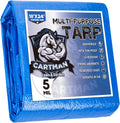 CARTMAN 18x24 ft Blue Poly Tarp 5 Mil Thick - Multipurpose Protective