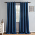 Blackout Curtains 108 in Length 2 Panels Set - Deep Navy Room